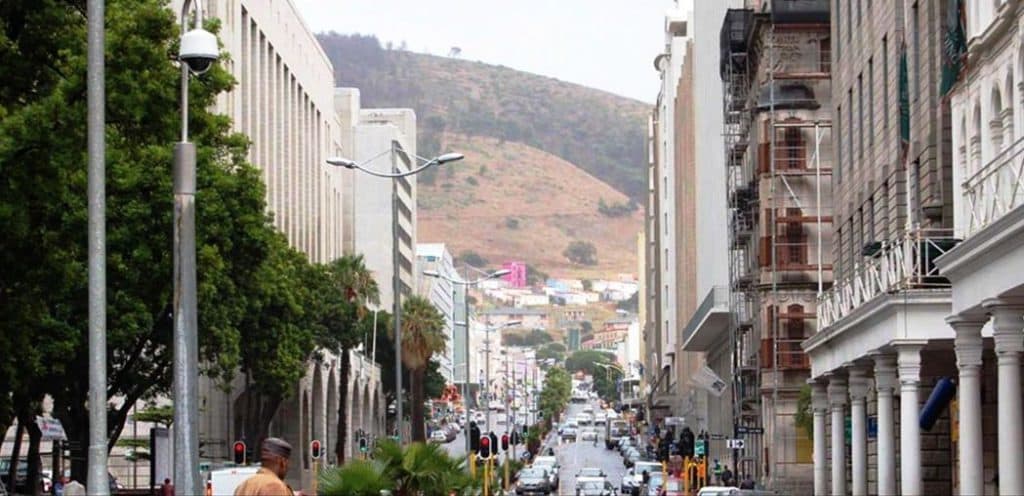 Photograph of Wale Street taken in August in Cape Town