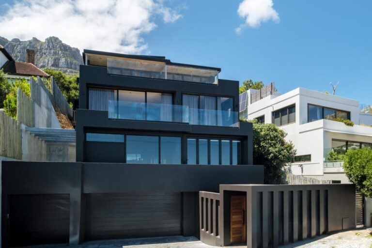 Striking Modern Facade with Bold Architectural Lines at Backline Views
