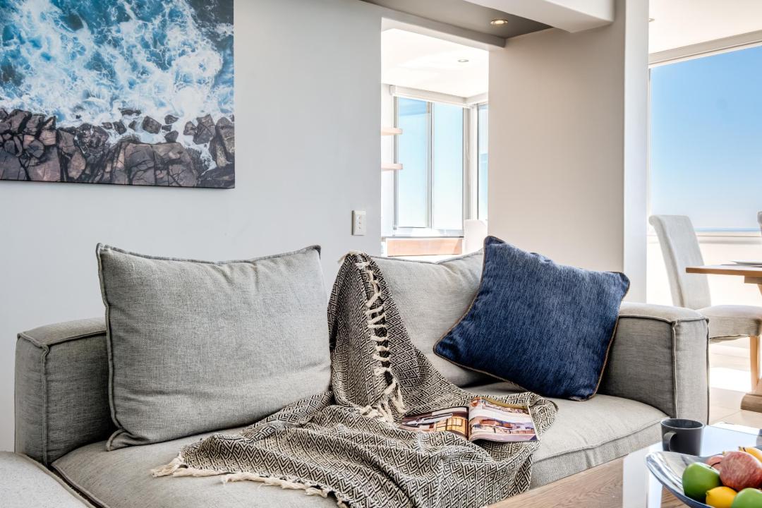 Cozy lounge corner with sea breeze views at Atlantic Views