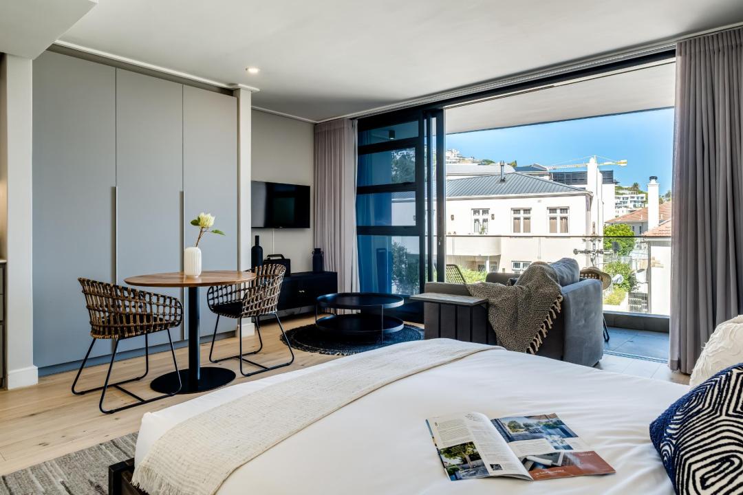 Contemporary studio with indoor-outdoor flow at Bantry Pad