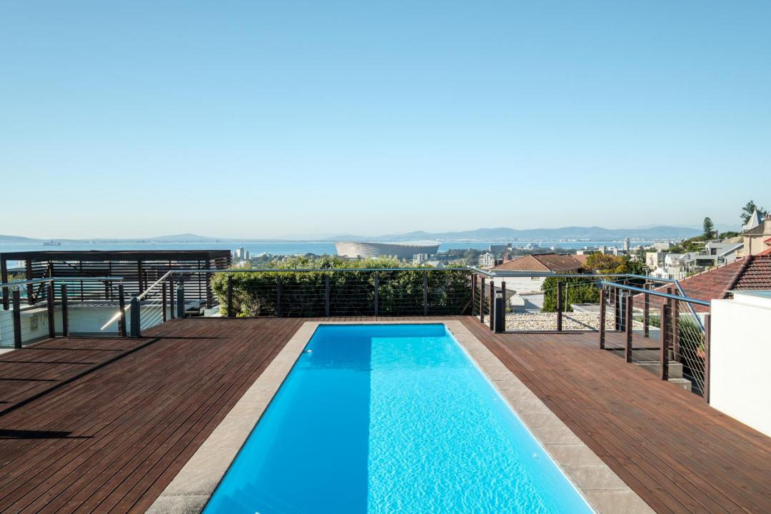Rooftop Pool with Panoramic Ocean and City Views at Nobelium