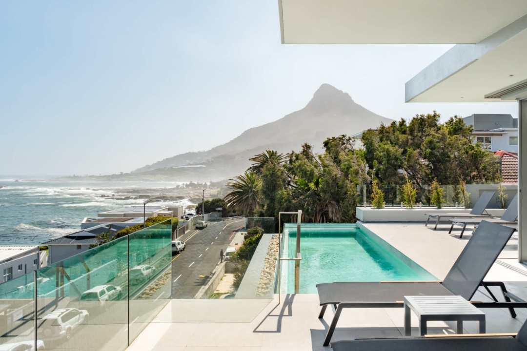 Private ocean-facing pool deck with Lion’s Head views at Blue Ocean Penthouse